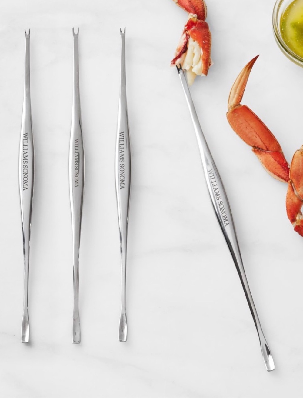 NEW Williams Sonoma Stainless-Steel Seafood Picks - 4